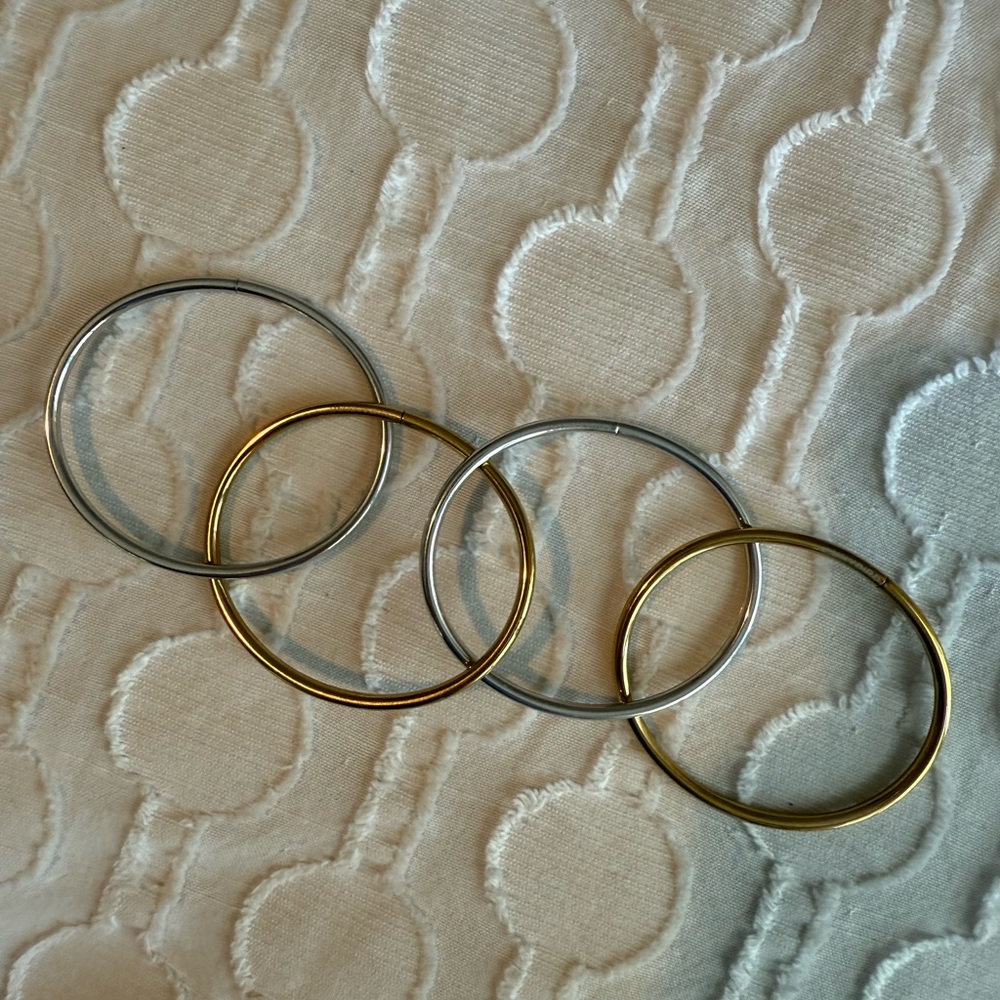 Jenny Bird Dane Gold and Silver Bangle Set 6”